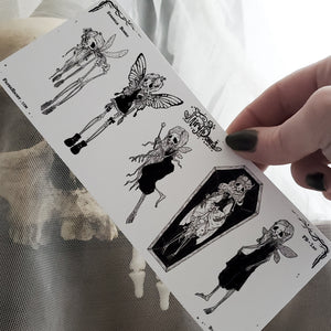 Sparkle Bones Fairy Skeleton STICKER Sheet