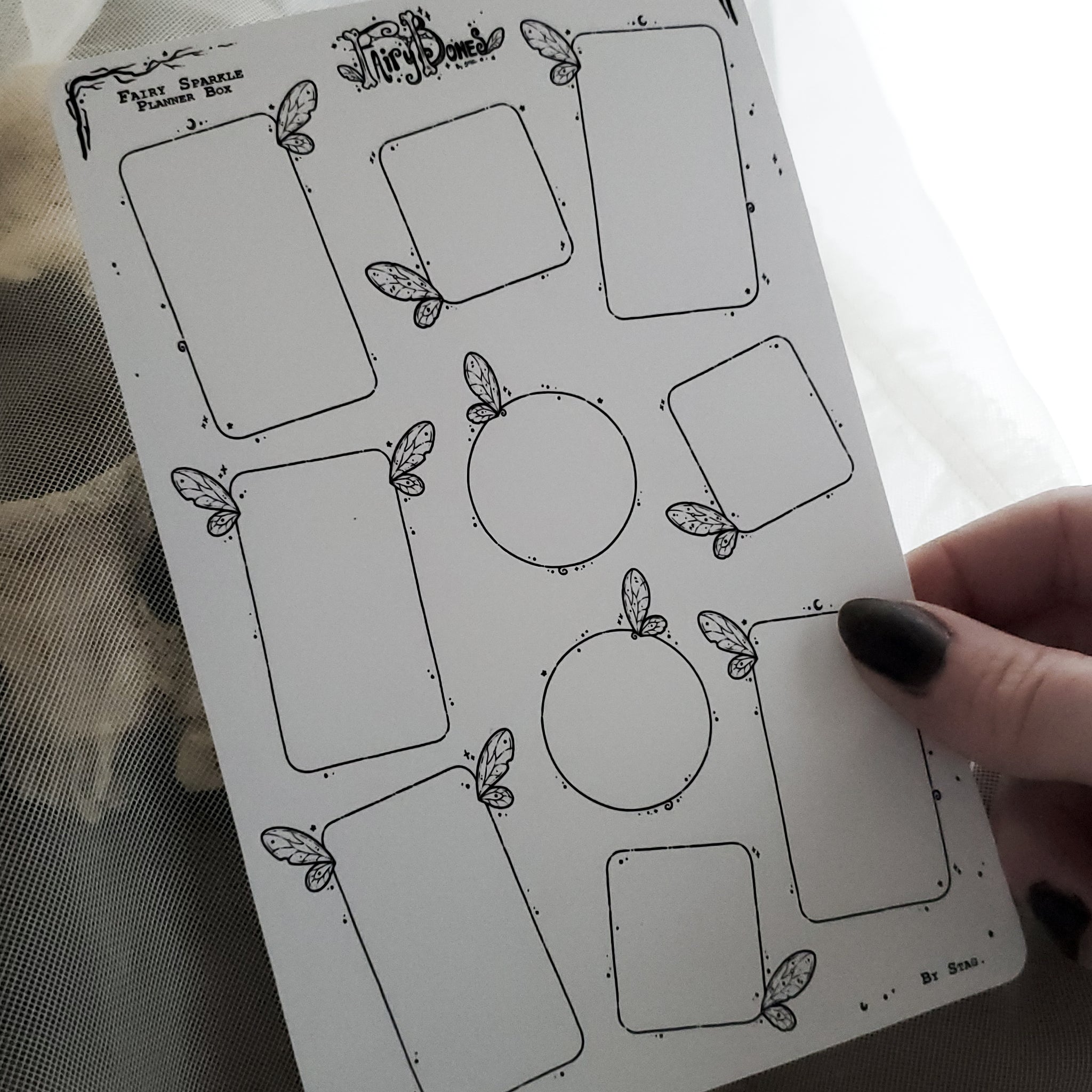 Sparkle Fairy Planner Boxes Sticker Sheet