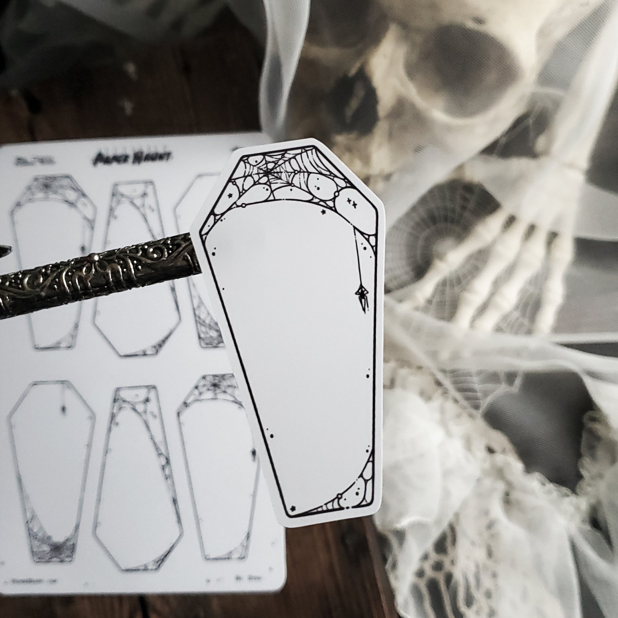 Coffin Web planner boxes Sticker sheet