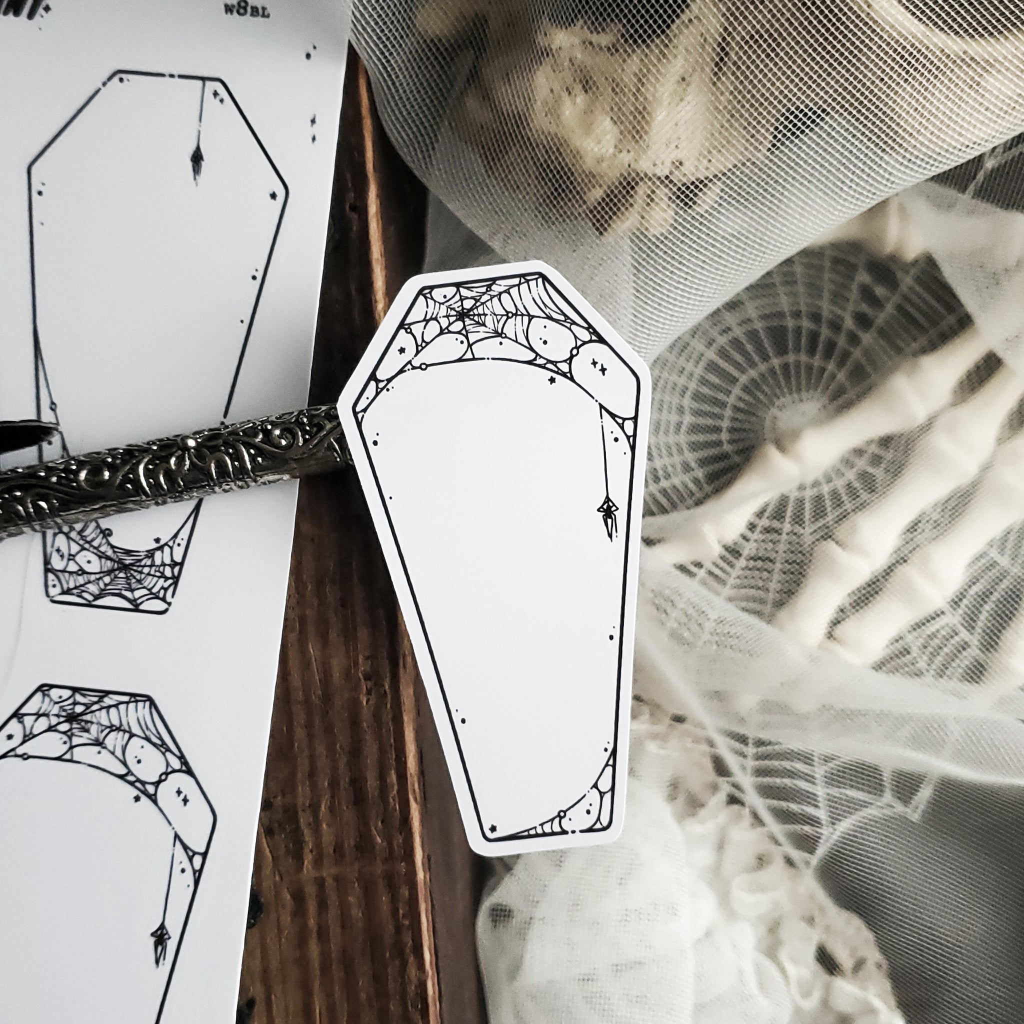 Coffin Web planner boxes Sticker sheet