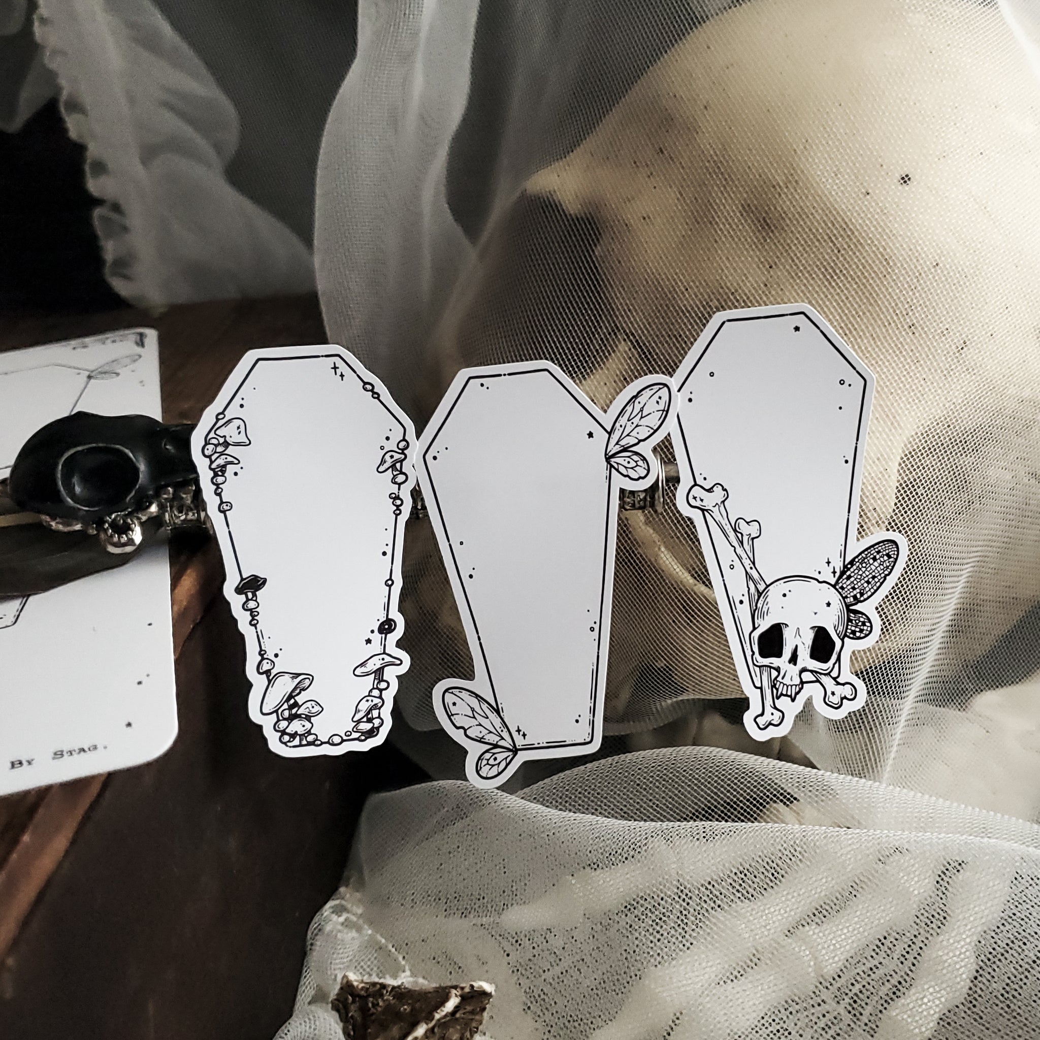 Coffin Fairy Planner Boxes Sticker Sheet