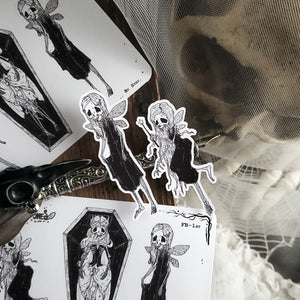 Sparkle Bones Fairy Skeleton STICKER Sheet