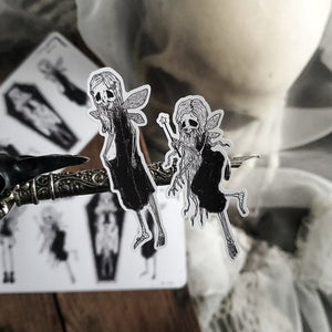 Sparkle Bones Fairy Skeleton STICKER Sheet