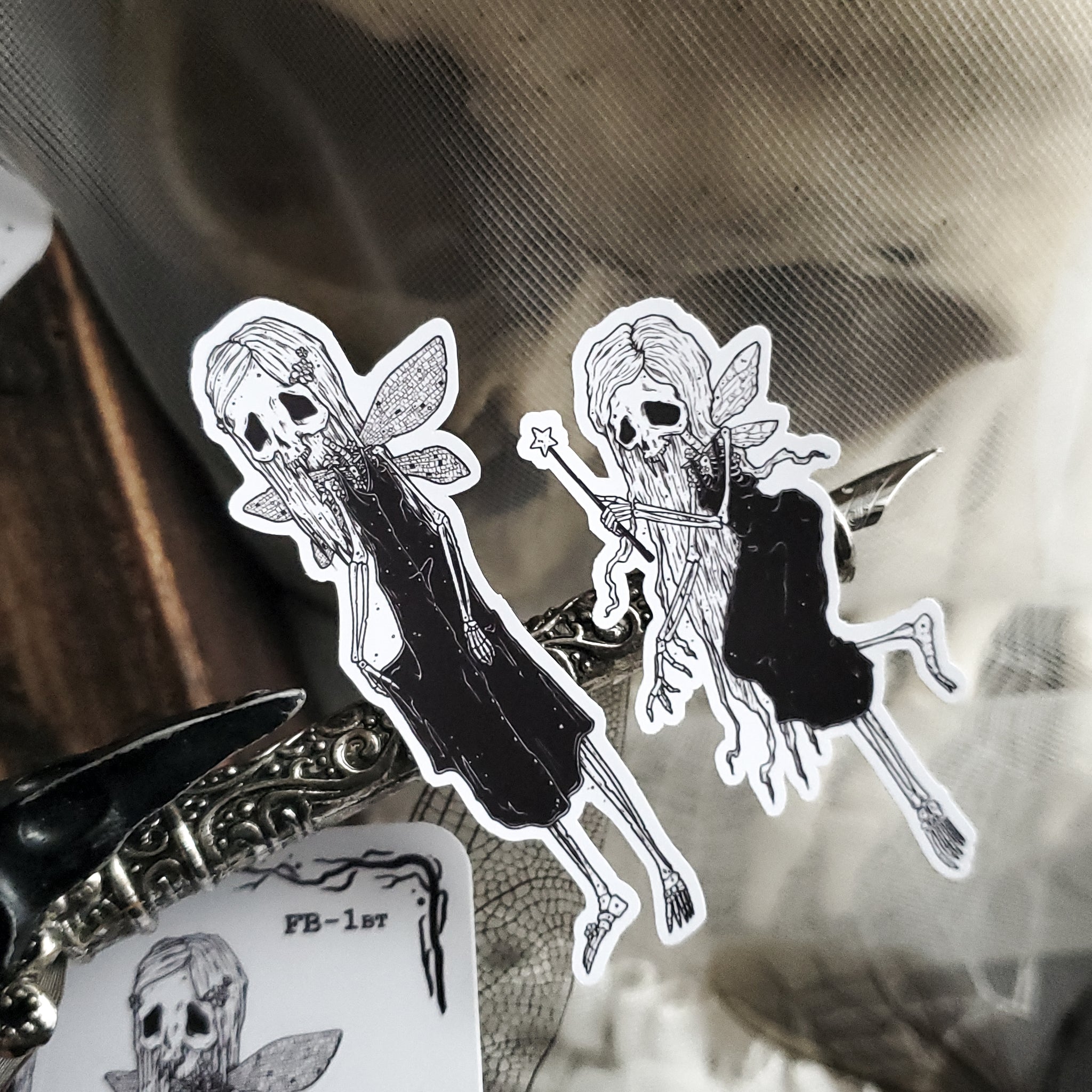 Sparkle Bones Fairy Skeleton STICKER Sheet