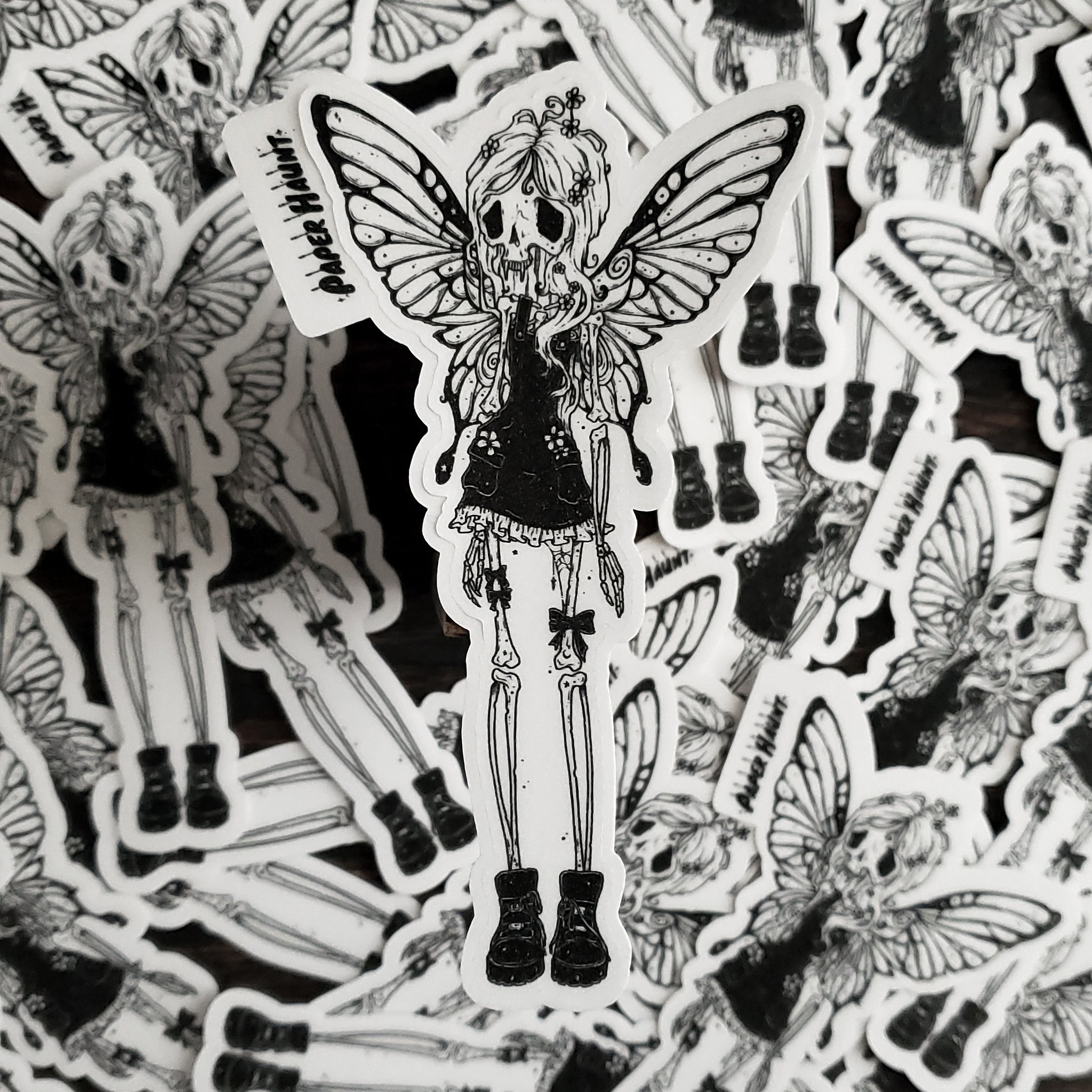 Flutter Bones Fairy Skeleton Sticker