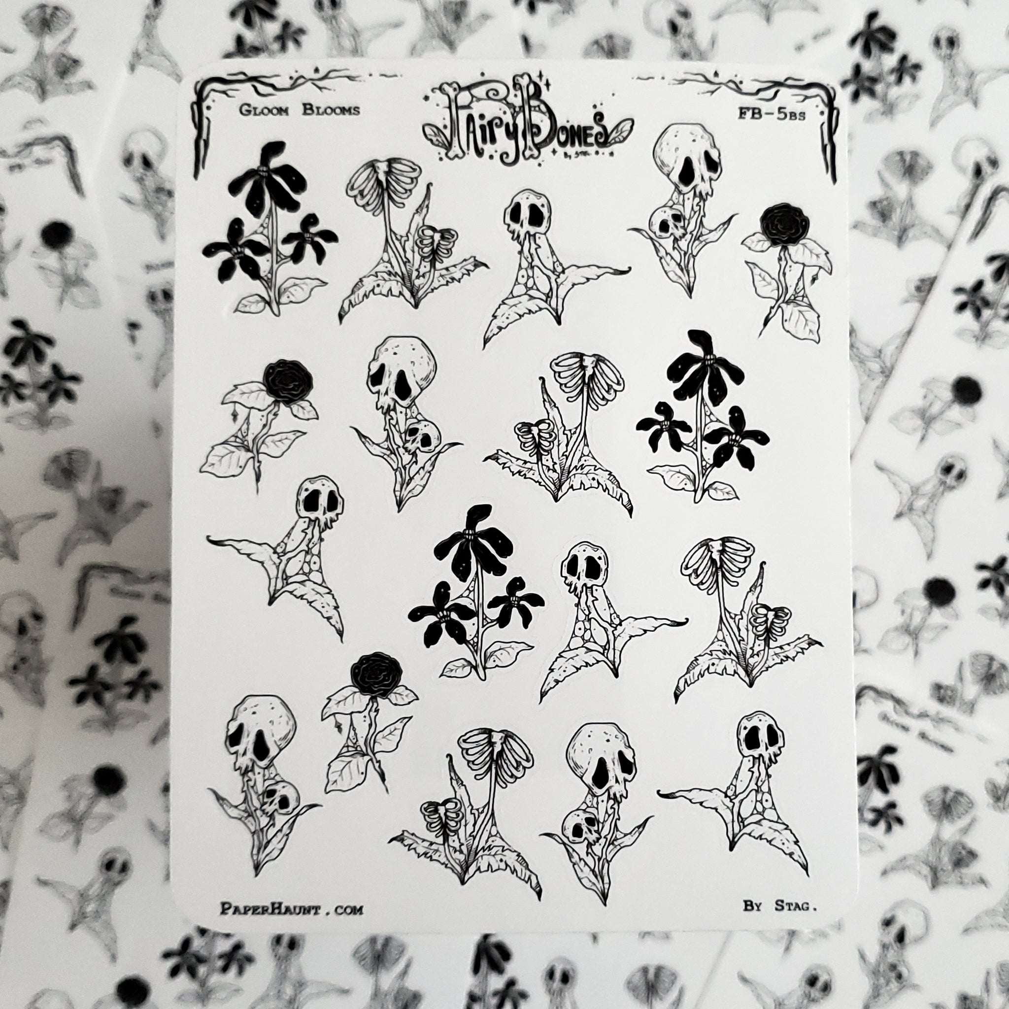 Gloom Bloom Spooky Plants Planner STICKER Sheet