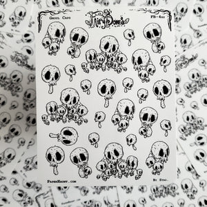 Ghoul Caps Mushroom Planner STICKER Sheet