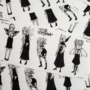 Dark Fairy STICKER Sheet