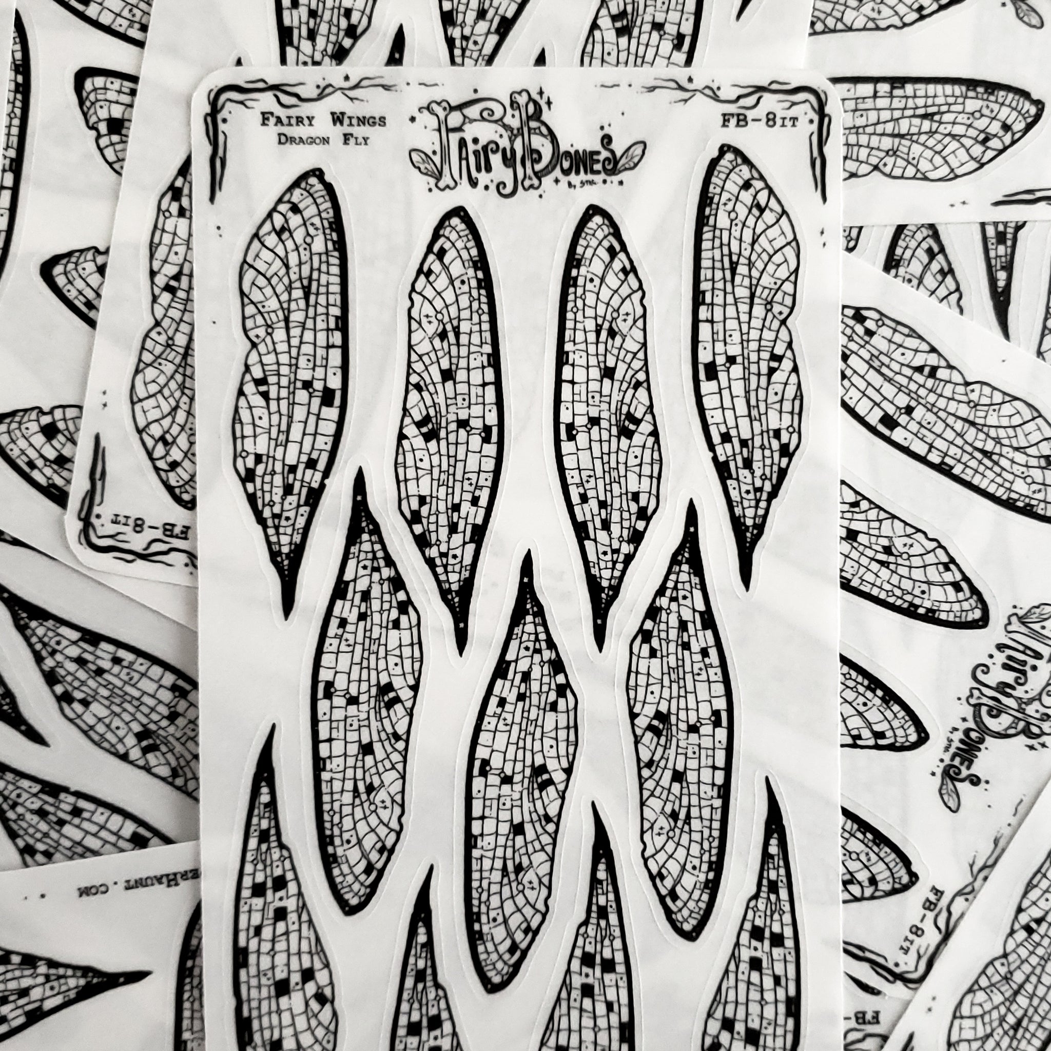 Dragonfly Fairy Wing STICKER Sheet
