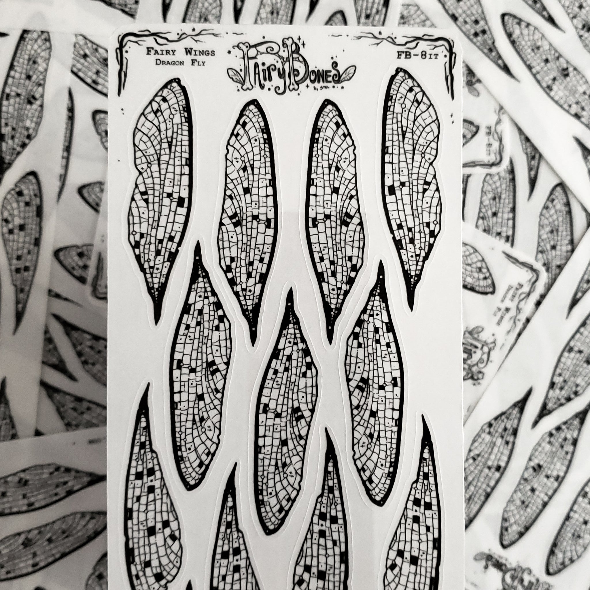Dragonfly Fairy Wing STICKER Sheet