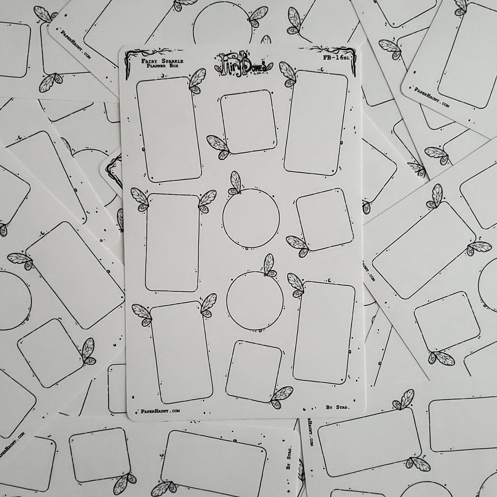 Sparkle Fairy Planner Boxes Sticker Sheet
