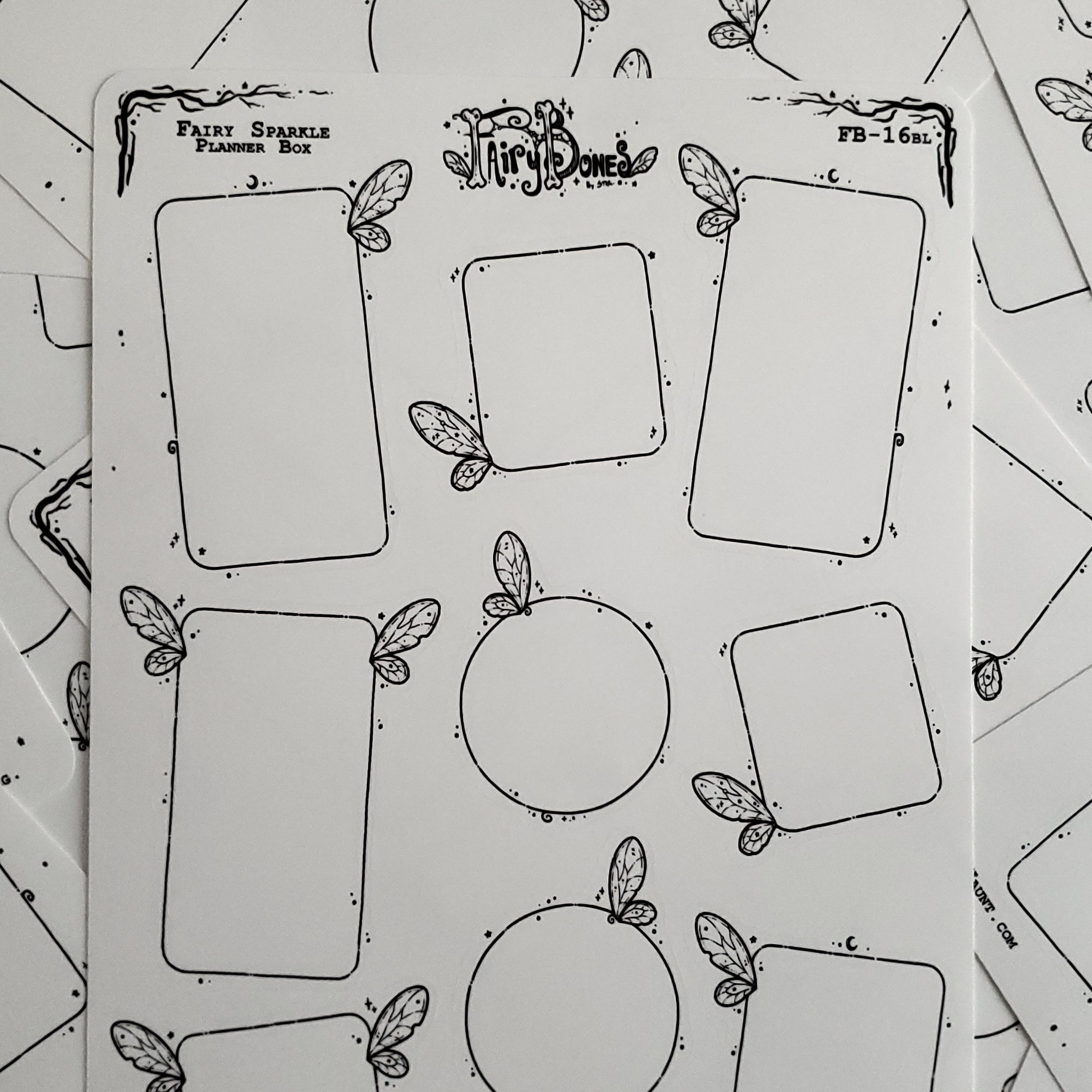Sparkle Fairy Planner Boxes Sticker Sheet