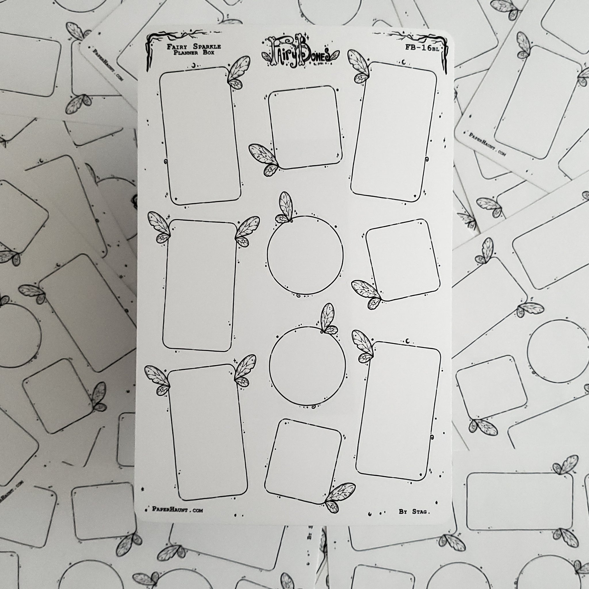 Sparkle Fairy Planner Boxes Sticker Sheet