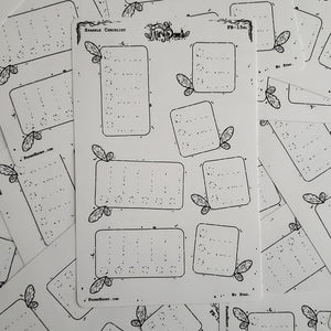Sparkle Fairy Checkbox Planner Boxes Sticker Sheet