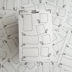 Sparkle Fairy Checkbox Planner Boxes Sticker Sheet