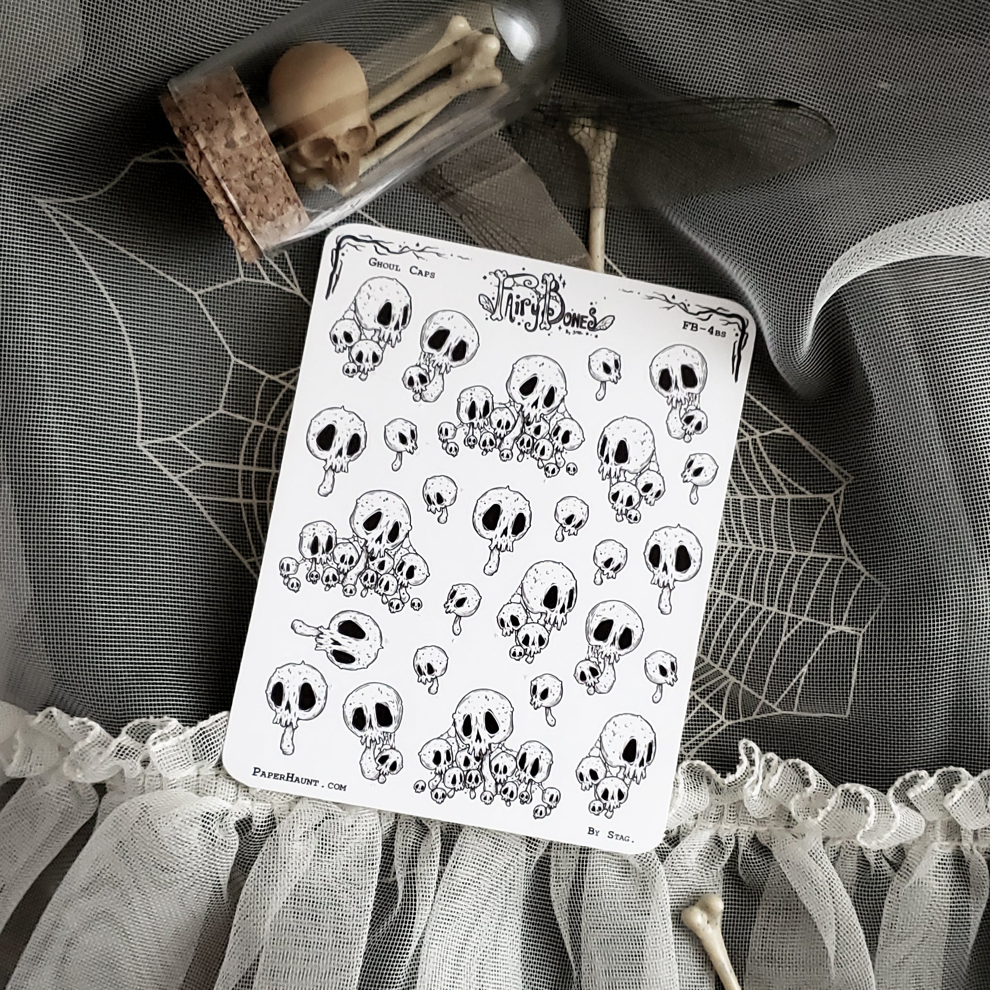 Ghoul Caps Mushroom Planner STICKER Sheet