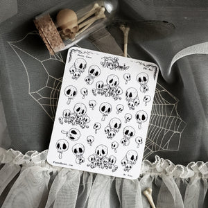 Ghoul Caps Mushroom Planner STICKER Sheet