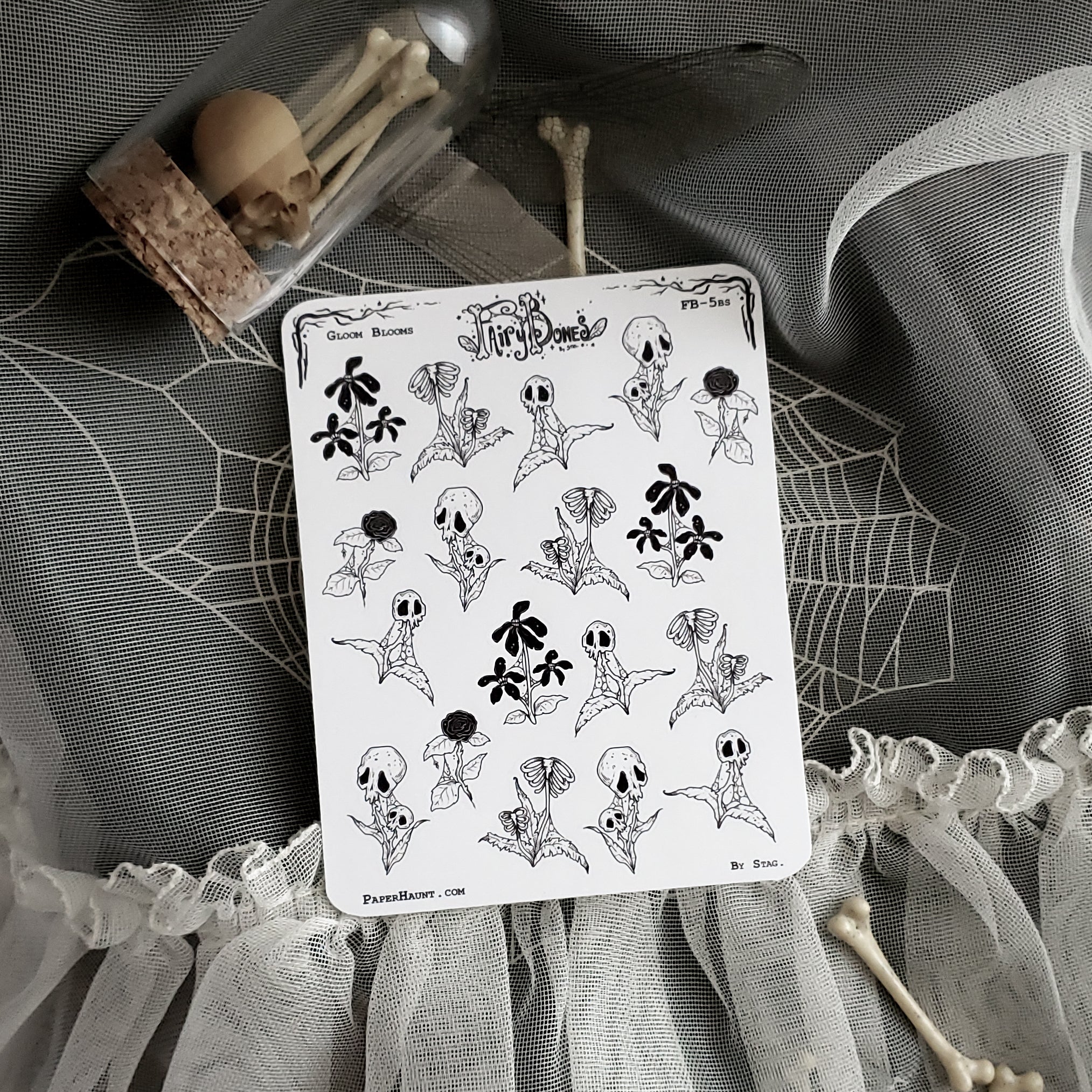 Gloom Bloom Spooky Plants Planner STICKER Sheet