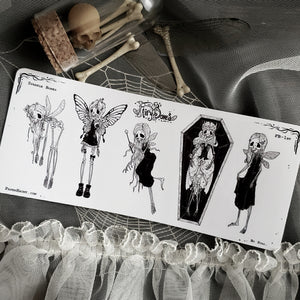 Sparkle Bones Fairy Skeleton STICKER Sheet