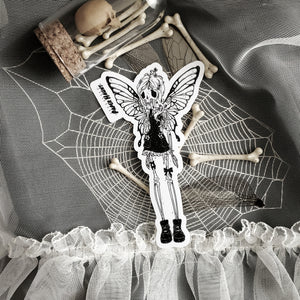 Flutter Bones Fairy Skeleton Sticker