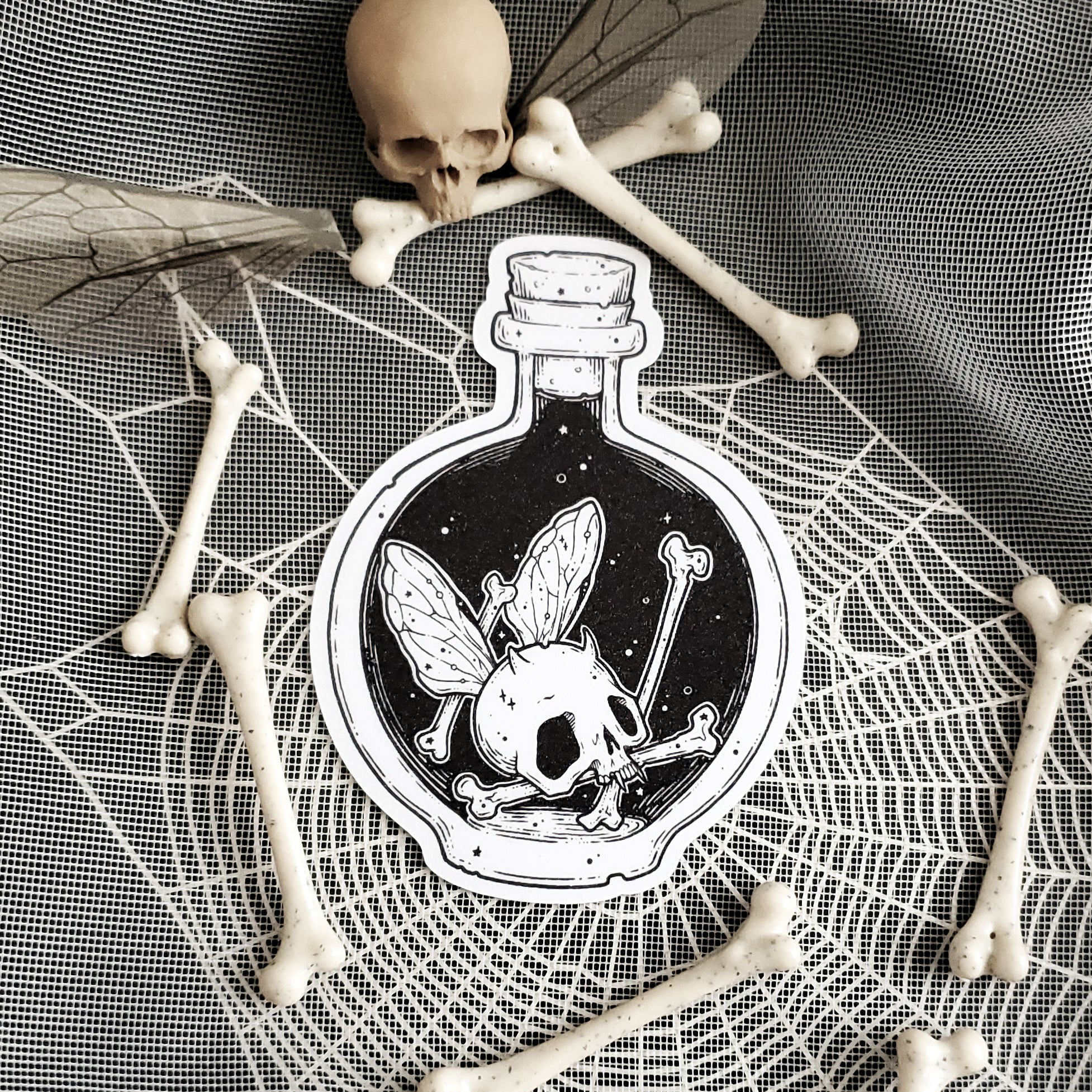Horned Bottled Fairy Magnet