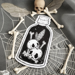Bottled Fairy Skeleton Magnet