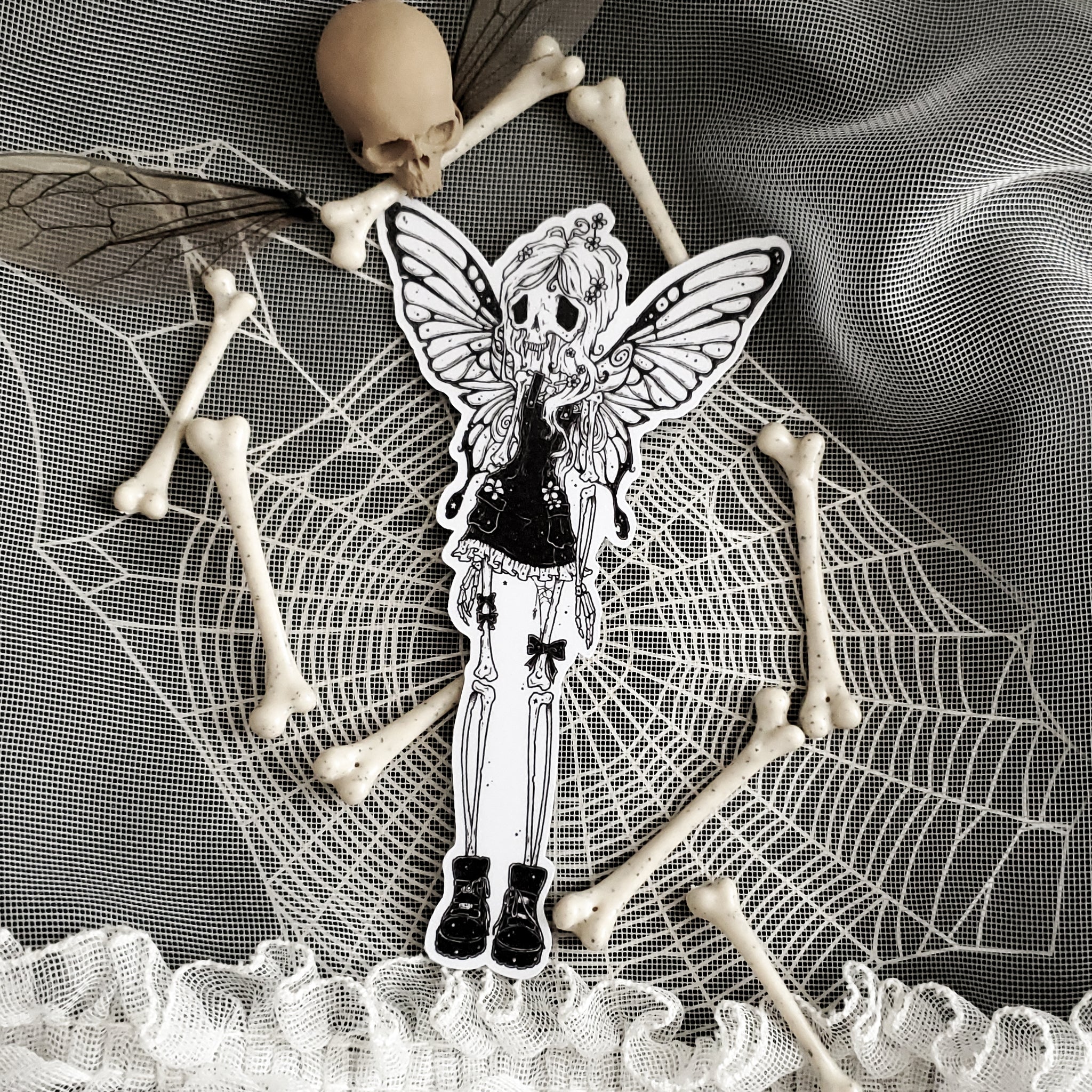 Flutter Bones Fairy Skeleton Magnet