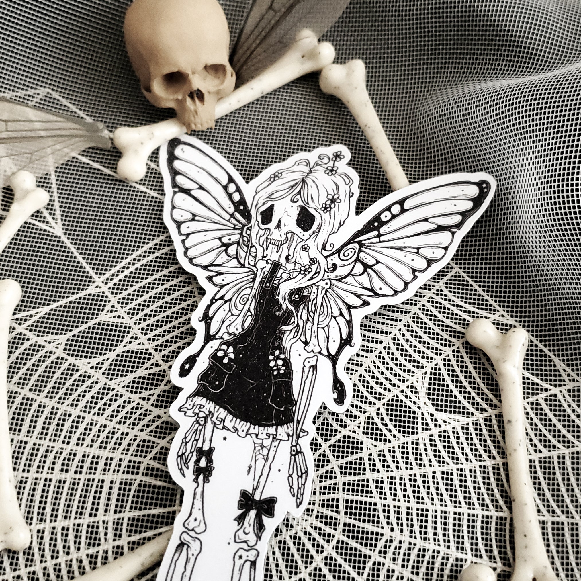 Flutter Bones Fairy Skeleton Magnet