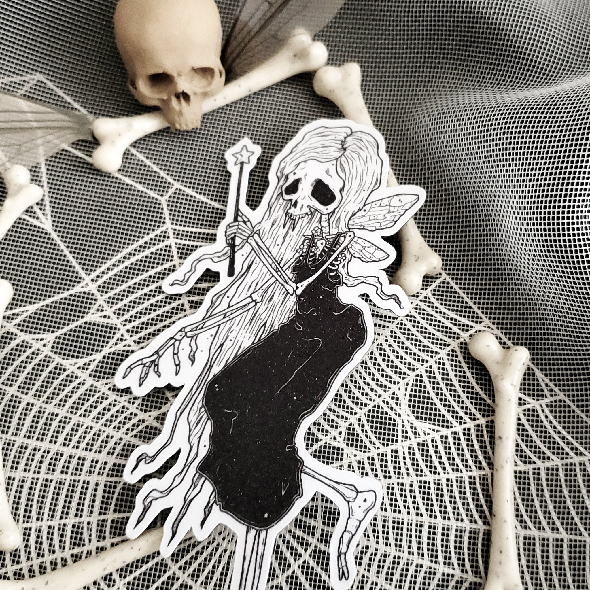 Sparkle Bones Fairy Skeleton Magnet