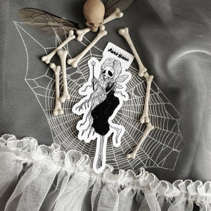Sparkle Bones Fairy Skeleton Sticker