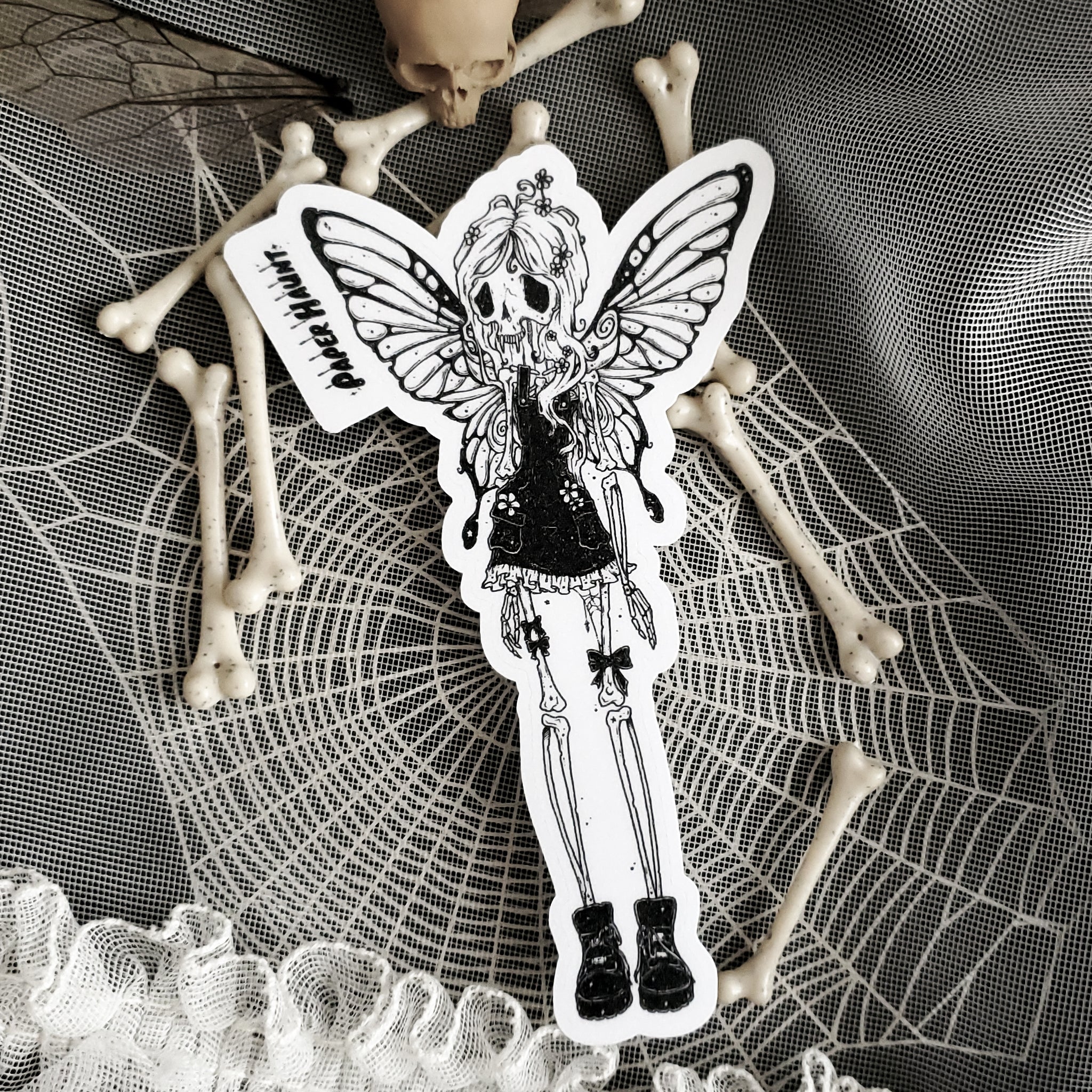 Flutter Bones Fairy Skeleton Sticker