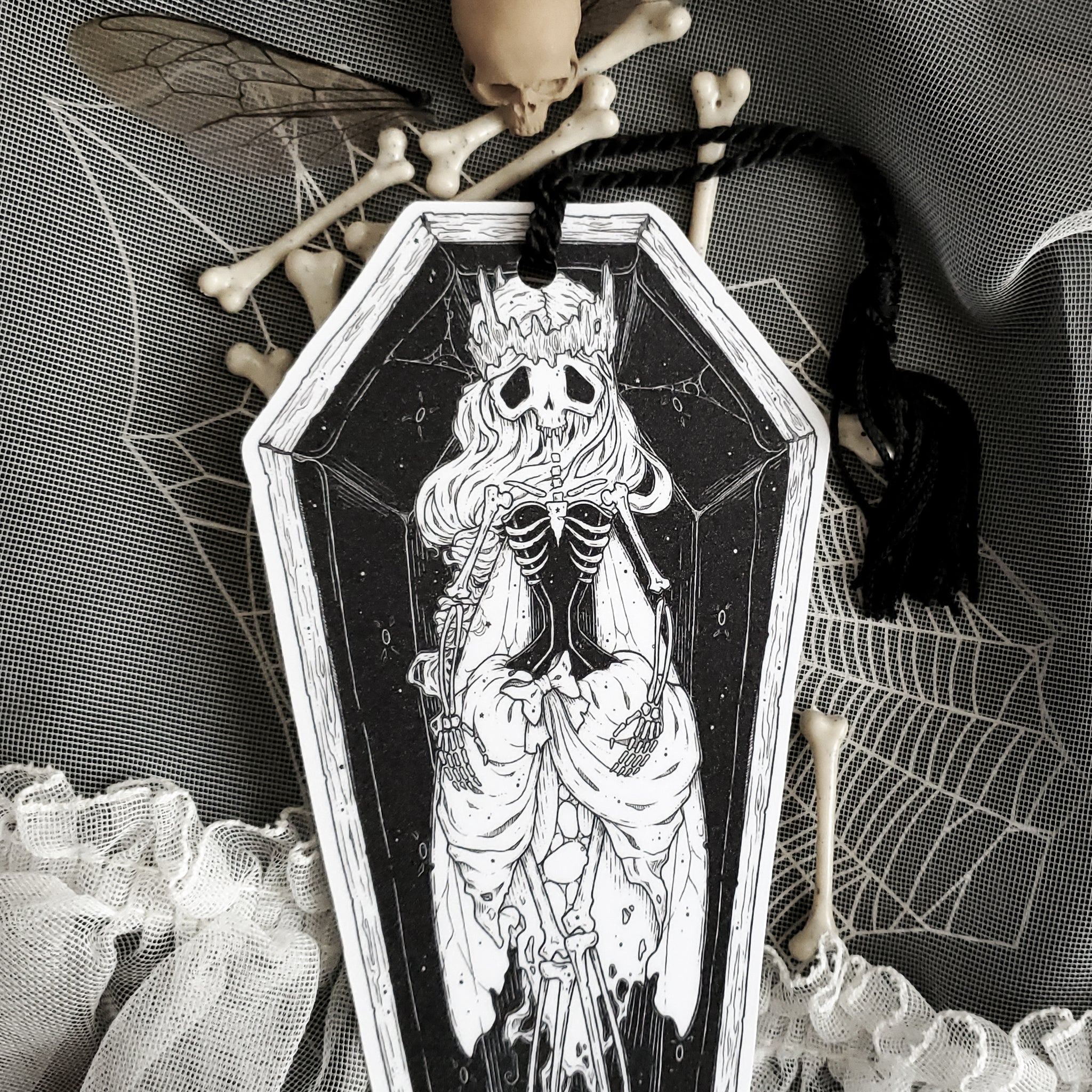 Coffin Skeleton Fairy bookmark