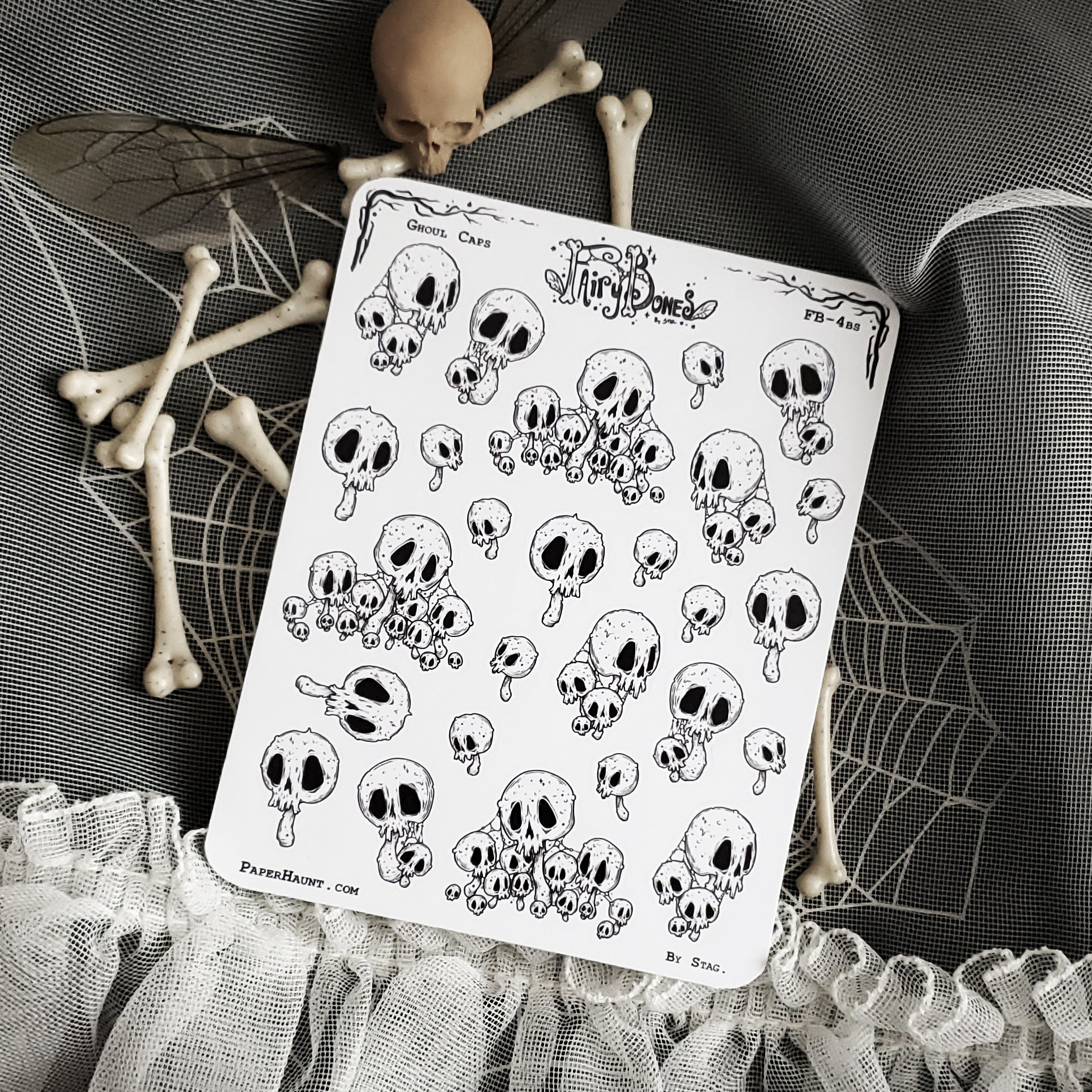 Ghoul Caps Mushroom Planner STICKER Sheet