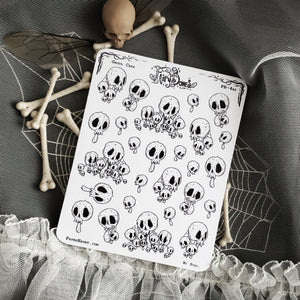 Ghoul Caps Mushroom Planner STICKER Sheet