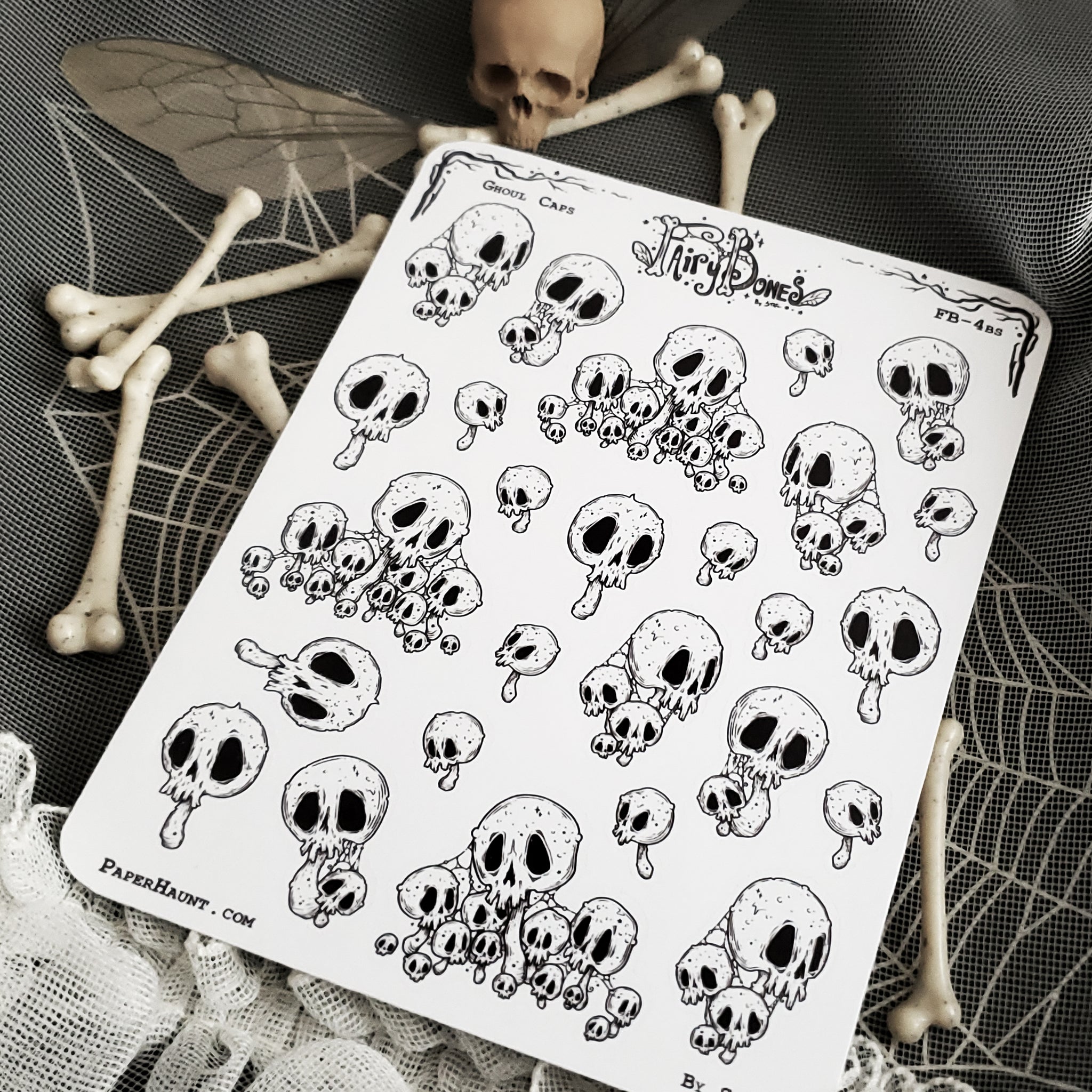 Ghoul Caps Mushroom Planner STICKER Sheet