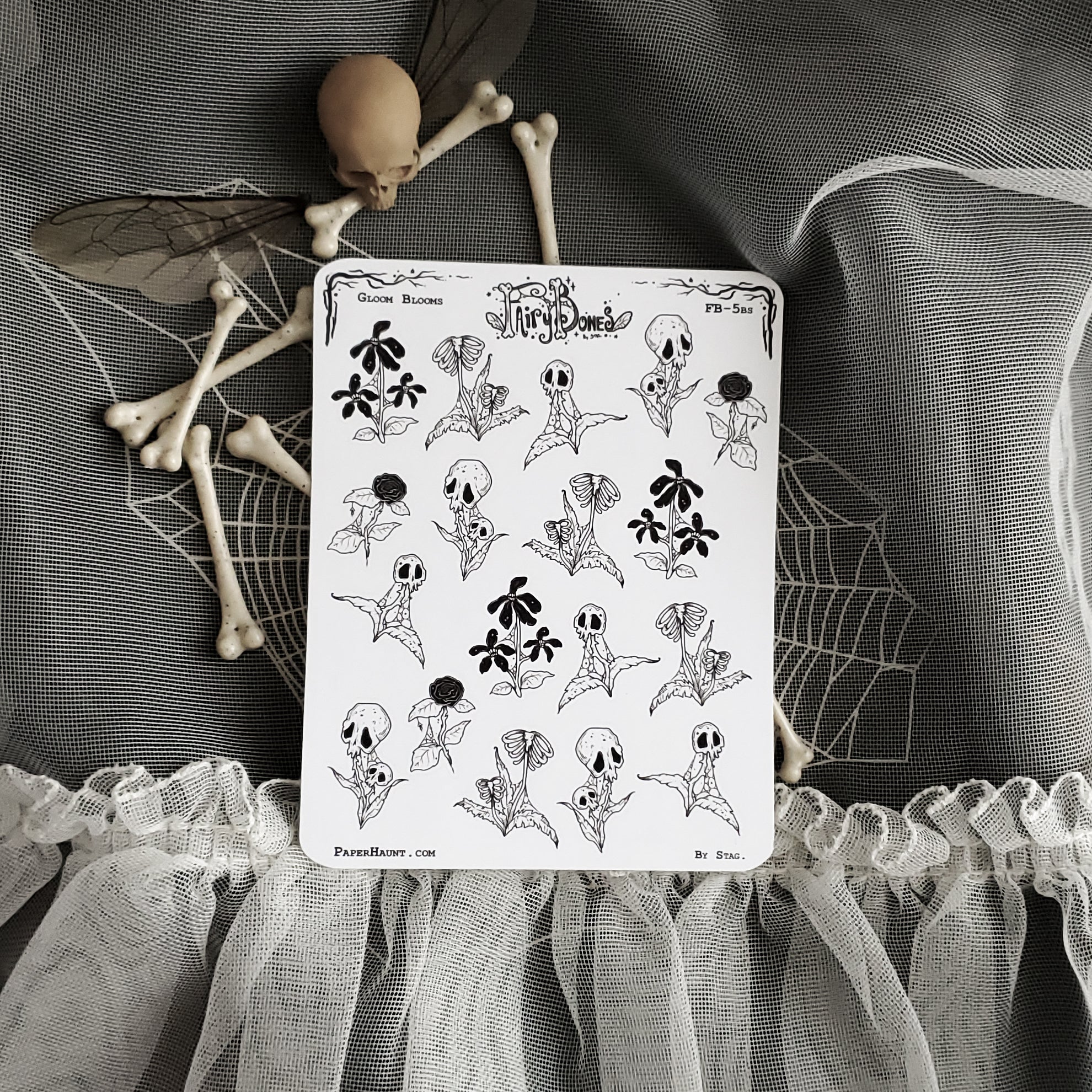 Gloom Bloom Spooky Plants Planner STICKER Sheet
