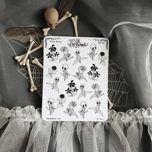 Gloom Bloom Spooky Plants Planner STICKER Sheet