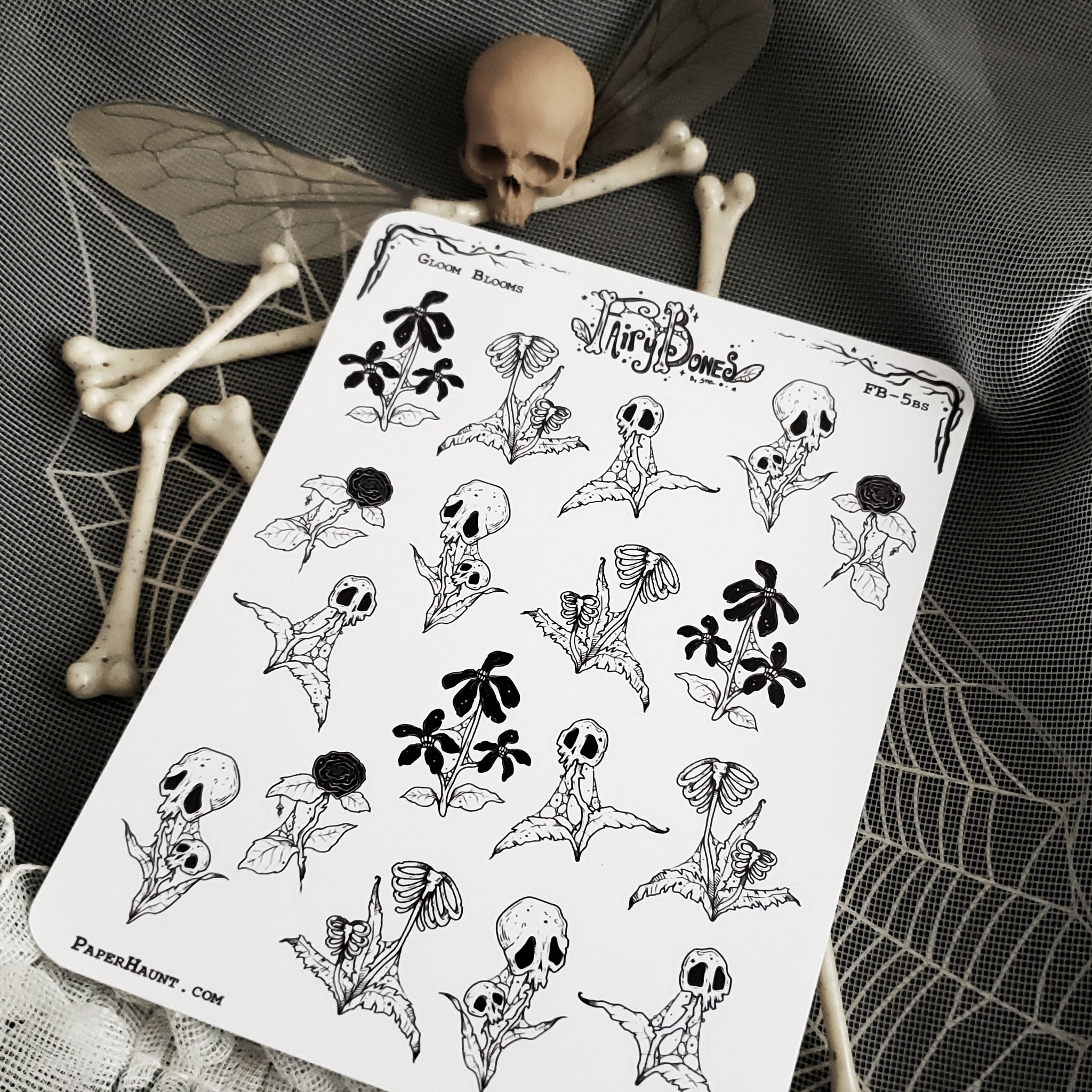 Gloom Bloom Spooky Plants Planner STICKER Sheet