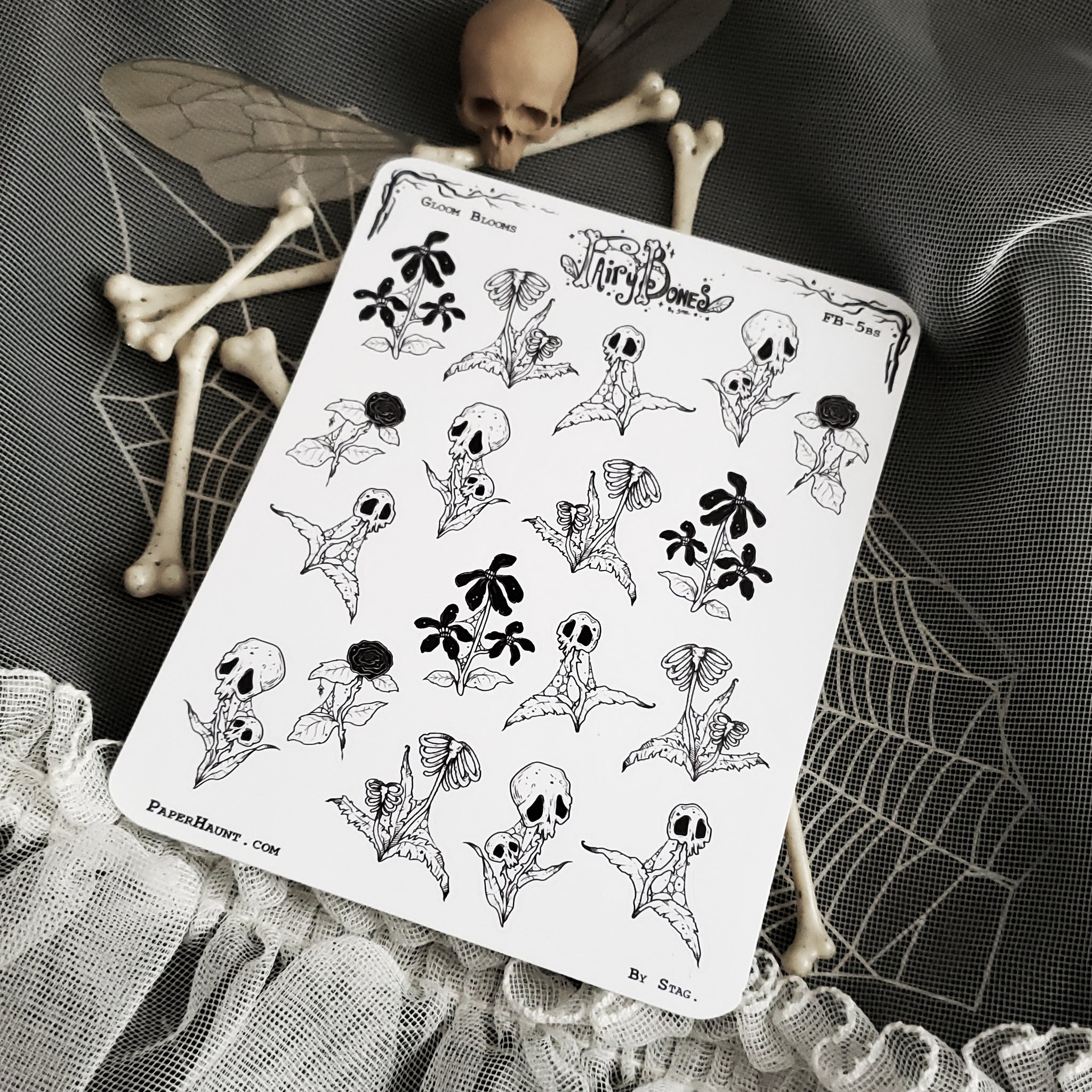 Gloom Bloom Spooky Plants Planner STICKER Sheet