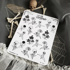 Gloom Bloom Spooky Plants Planner STICKER Sheet