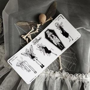 Sparkle Bones Fairy Skeleton STICKER Sheet