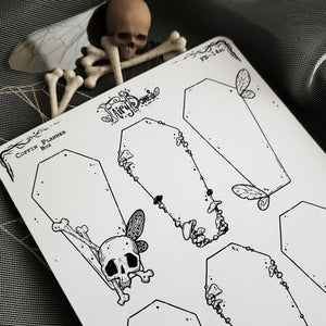 Coffin Fairy Planner Boxes Sticker Sheet