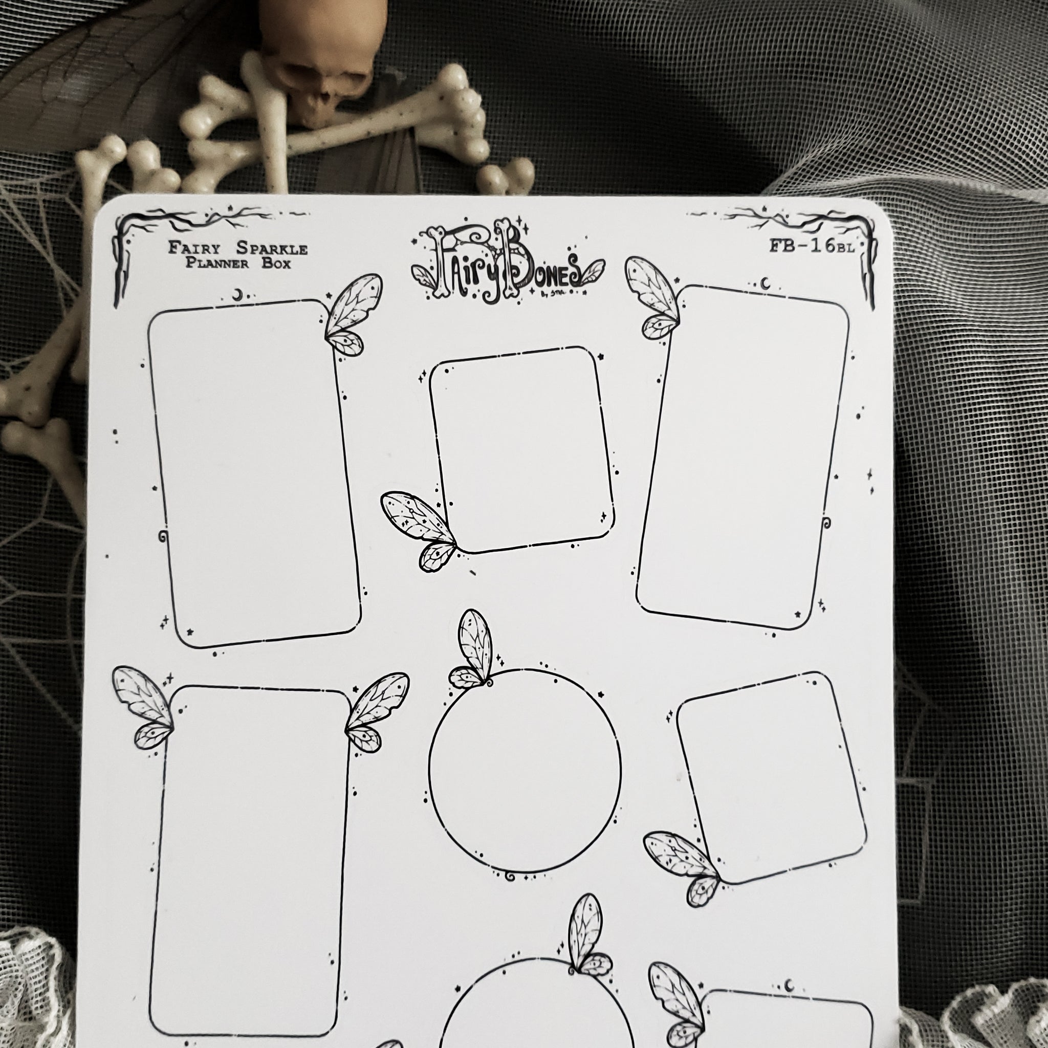 Sparkle Fairy Planner Boxes Sticker Sheet