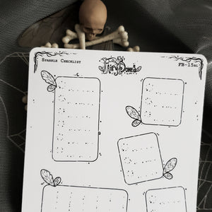 Sparkle Fairy Checkbox Planner Boxes Sticker Sheet
