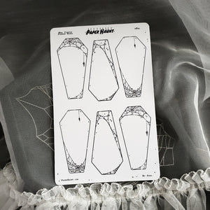 Coffin Web planner boxes Sticker sheet