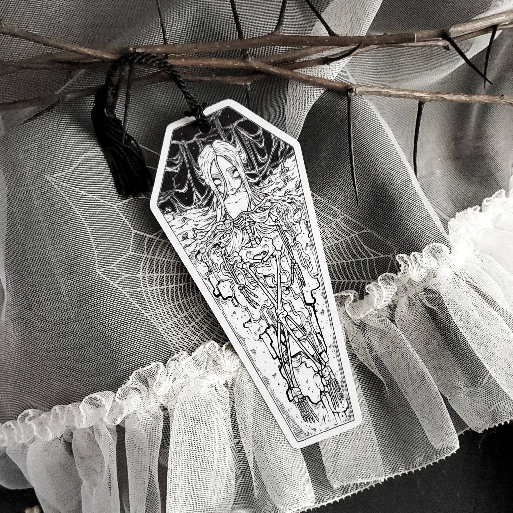 Skeleton Coffin Bookmark