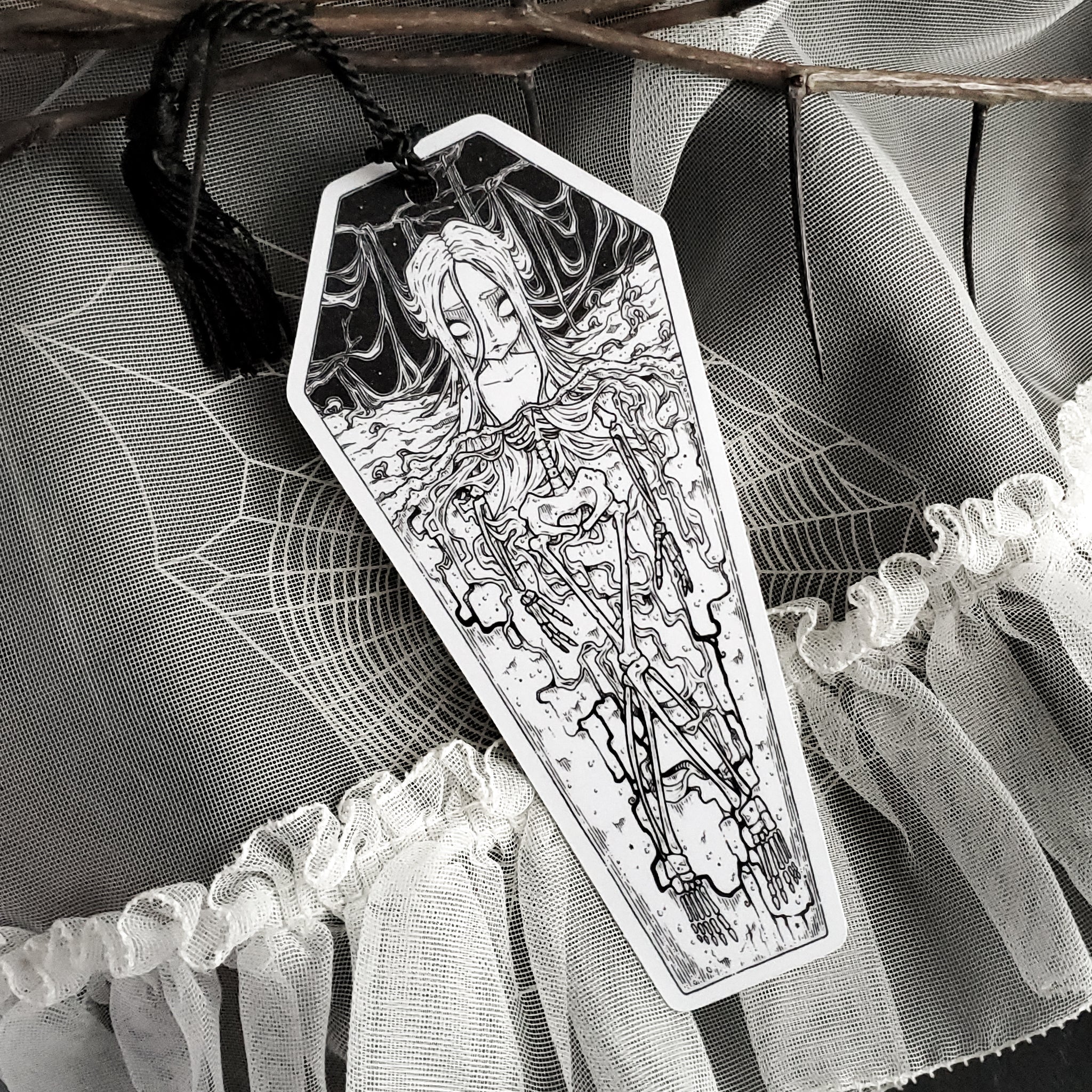 Skeleton Coffin Bookmark