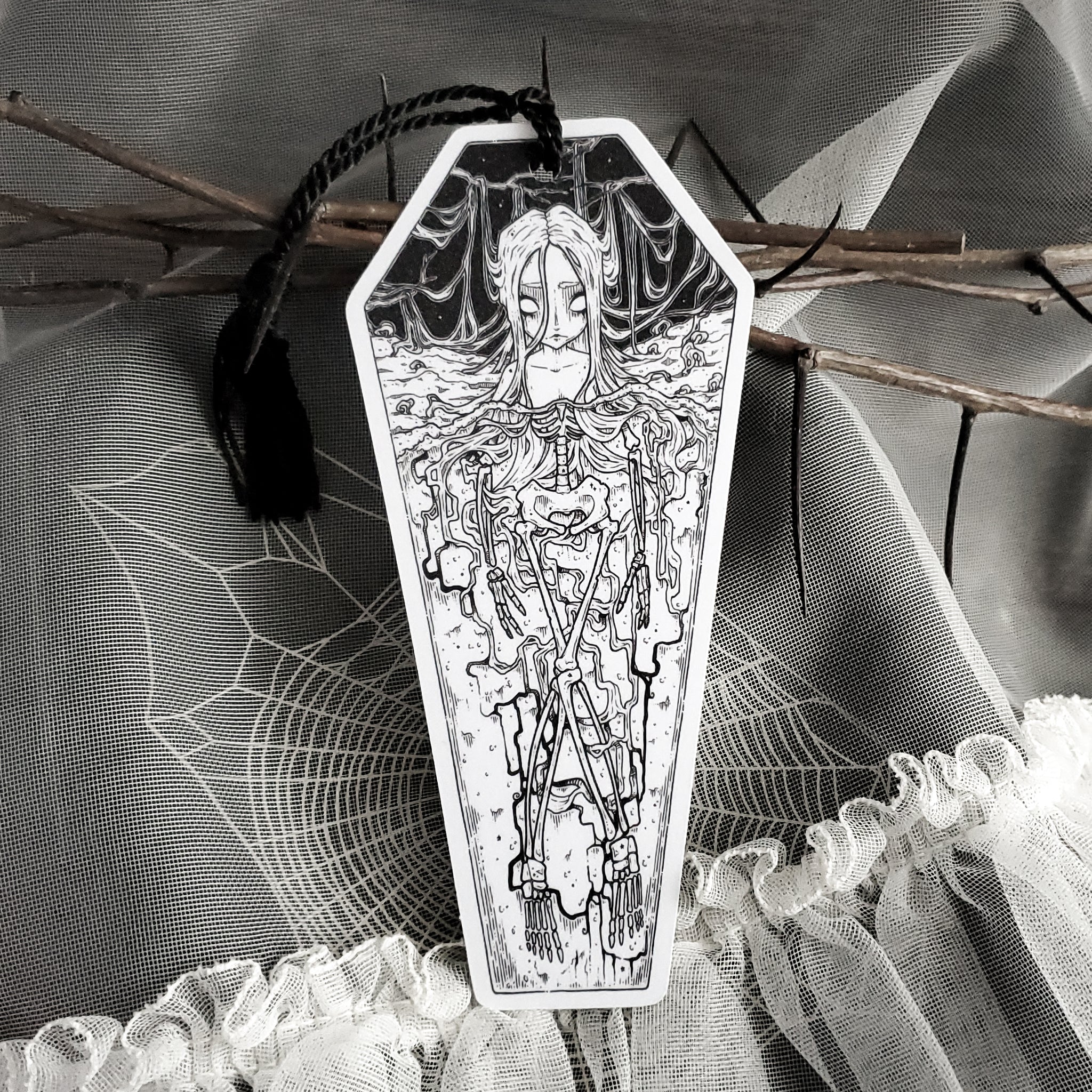 Skeleton Coffin Bookmark