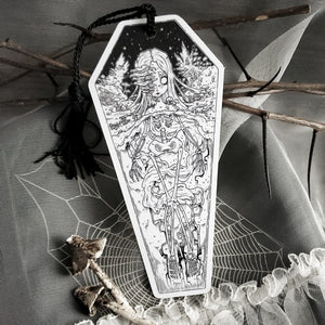 Skeleton Coffin Mushroom Bookmark