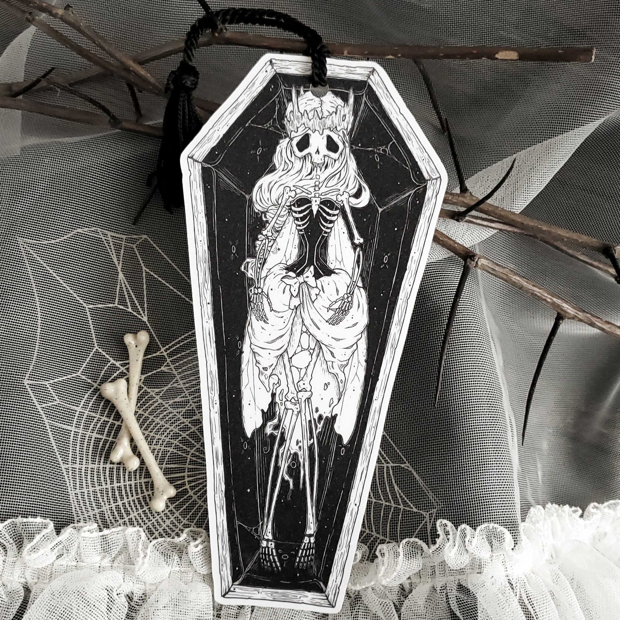 Coffin Skeleton Fairy bookmark
